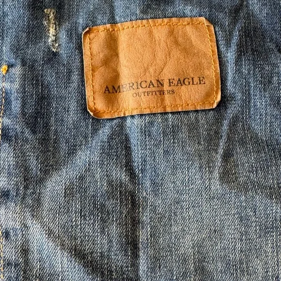 American Eagle Distressed Denim Tote Bag - Picture 10 of 10